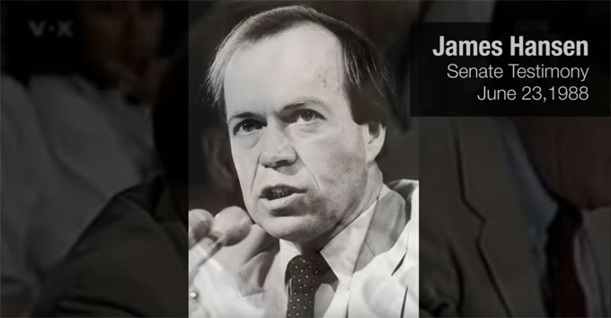 James Hansen at Senate Testimony on June 23, 1988